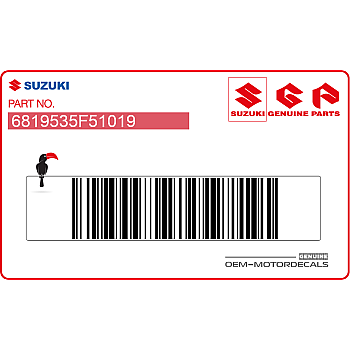 Side cowling decal, left side