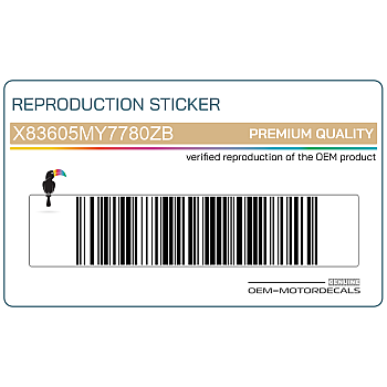 Naklejka na tylną owiewkę / zadupek, prawa strona