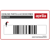 APRILIA Naklejka na tylną owiewkę / zadupek 860365