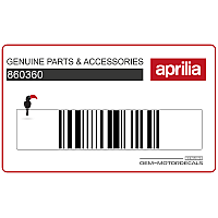 APRILIA Naklejka na tylną owiewkę / zadupek, lewa strona 860360