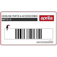 APRILIA Adesivo posteriore coda carena 867513