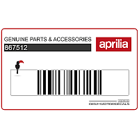 APRILIA Voorspatbord sticker 867512