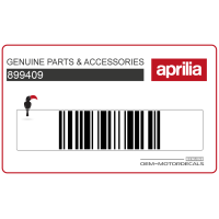 APRILIA Naklejka na tylną owiewkę / zadupek, lewa strona 899409