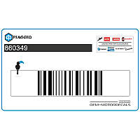 PIAGGIO GROUP Naklejka na tylną owiewkę / zadupek, prawa strona 860349