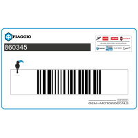 PIAGGIO GROUP Naklejka na tylną owiewkę / zadupek, prawa strona 860345