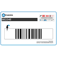 PIAGGIO GROUP Heckverkleidung Aufkleber, Linke Seite 860346