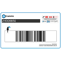 PIAGGIO GROUP Autocollant de garde-boue avant, côté droit 2H006650