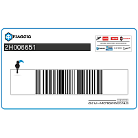 PIAGGIO GROUP Autocollant de garde-boue avant, côté gauche 2H006651