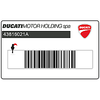 DUCATI Adesivo parafango anteriore 43816021A