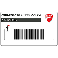 DUCATI Pegatina colin, lado derecho 43712081A