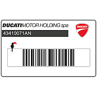 DUCATI Bovenkuip sticker 43410071AN