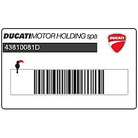 DUCATI Zijpaneel sticker, linkerkant 43810081D