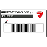 DUCATI Naklejka na tylną owiewkę / zadupek, lewa strona 43819121A