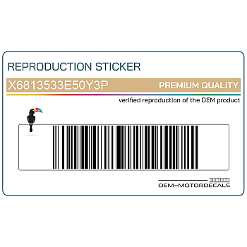 Autocollant carénage arrière queue, côté droit