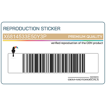 Autocollant carénage arrière queue, côté gauche