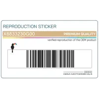 REPRODUCTION Vorsicht Etikett, Reifenlast X6833230G00