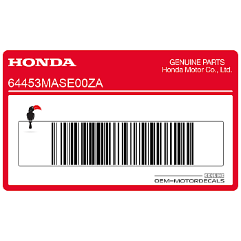 Belly pan decal, left side