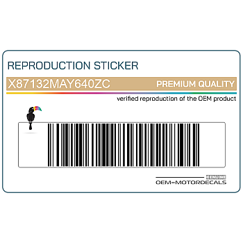 Naklejka na przednią owiewkę (czasza), lewa strona