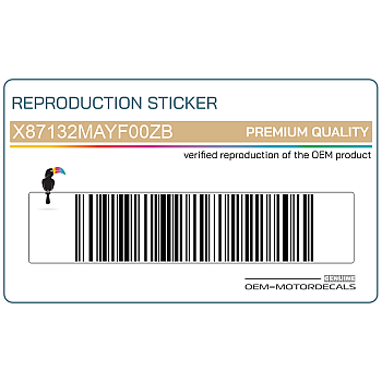 Kanzel / Oberteil Verkleidung Aufkleber, Linke Seite