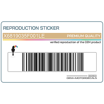 Side cowling decal, left side