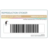 REPRODUCTION Heckverkleidung Aufkleber X6813132F10M2S