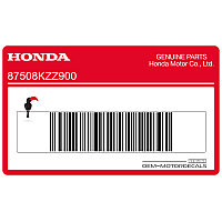 HONDA Etiqueta de precaución, Cadena 87508-KZZ-900