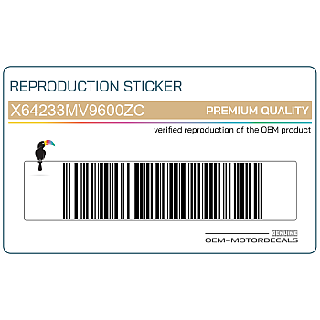 Autocollant de carénage supérieur avant, côté gauche