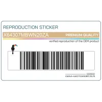 REPRODUCTION Belly pan decal, right side X64307MBWN20ZA