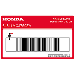 Side cowling decal, right side