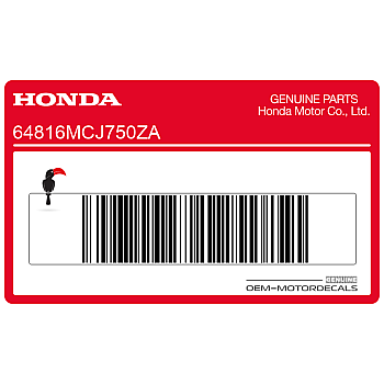 Side cowling decal, left side