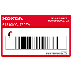 Belly pan decal, right side