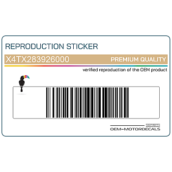 Side cowling decal, right side