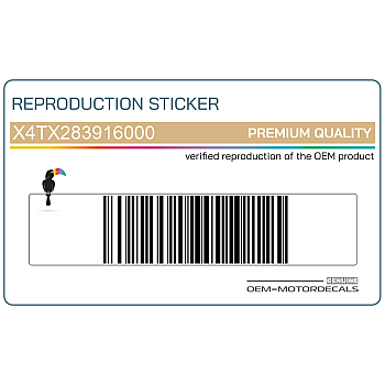 Side cowling decal, left side