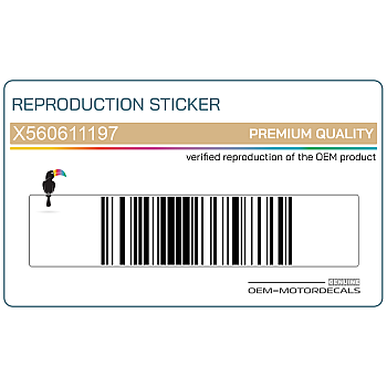 Side cowling decal, left side