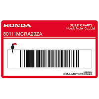 HONDA Achterspatbord sticker, rechterzijde 80111-MCR-A20ZA