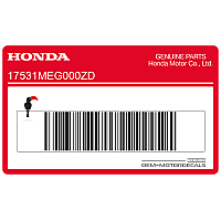 HONDA Typ 3 Tankaufkleber 17531-MEG-000ZD