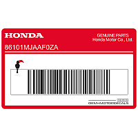 HONDA Fuel tank Honda sticker 86101-MJA-AF0ZA