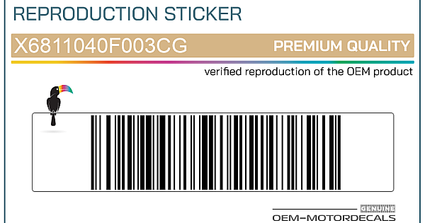 1440 Inject Sticker REPRODUCTION Tank decals set - X6811040F003CG 68110-40F00-3CG