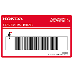 Fuel tank wing emblem sticker, left side