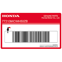 Tail cowl Honda logo decal