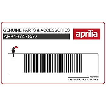 Aprilia Logo Seitenverkleidung Aufkleber, linke Seite