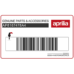 Aprilia Logo Frontverkleidung Aufkleber, linke Seite
