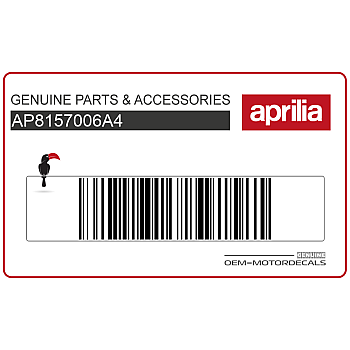 Aprilia Seitenverkleidung Aufkleber, linke Seite