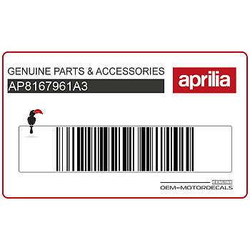 Aprilia Logo-Aufkleber Seitenverkleidung, rechte Seite