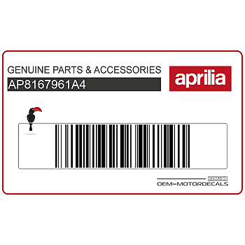 Aprilia Logo-Aufkleber Seitenverkleidung, linke Seite