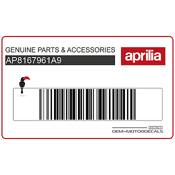 Aprilia Logo-Aufkleber Windschild