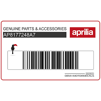 Aprilia Aufkleber für obere Verkleidung
