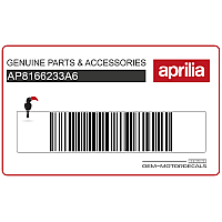 APRILIA Front cowling Aprilia logo decal AP8166233A6
