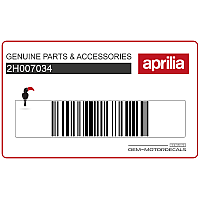 APRILIA Rear fairing decal, left side 2H007034