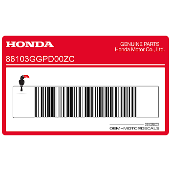 Front cowl Honda emblem, right side